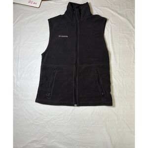 Mens Columbia Sportwear black sleeveless fleece vest, size Small